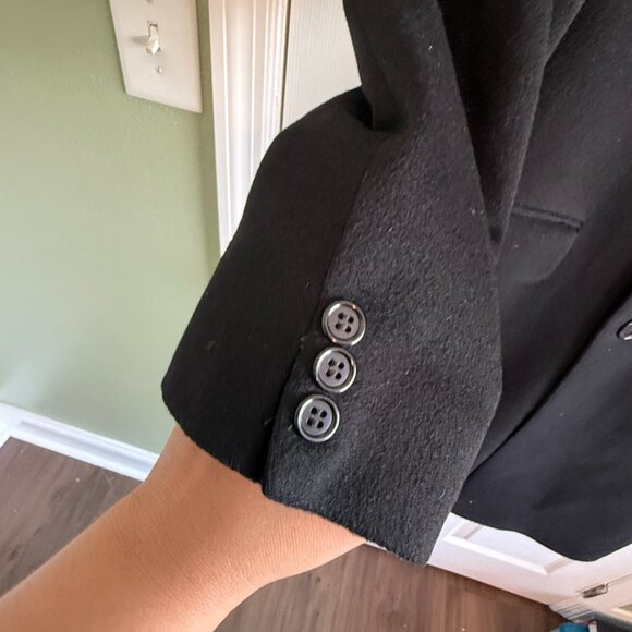 Vintage Men’s 100% Cashmere Black 3 Button Coat Slit in Back - Picture 7 of 17